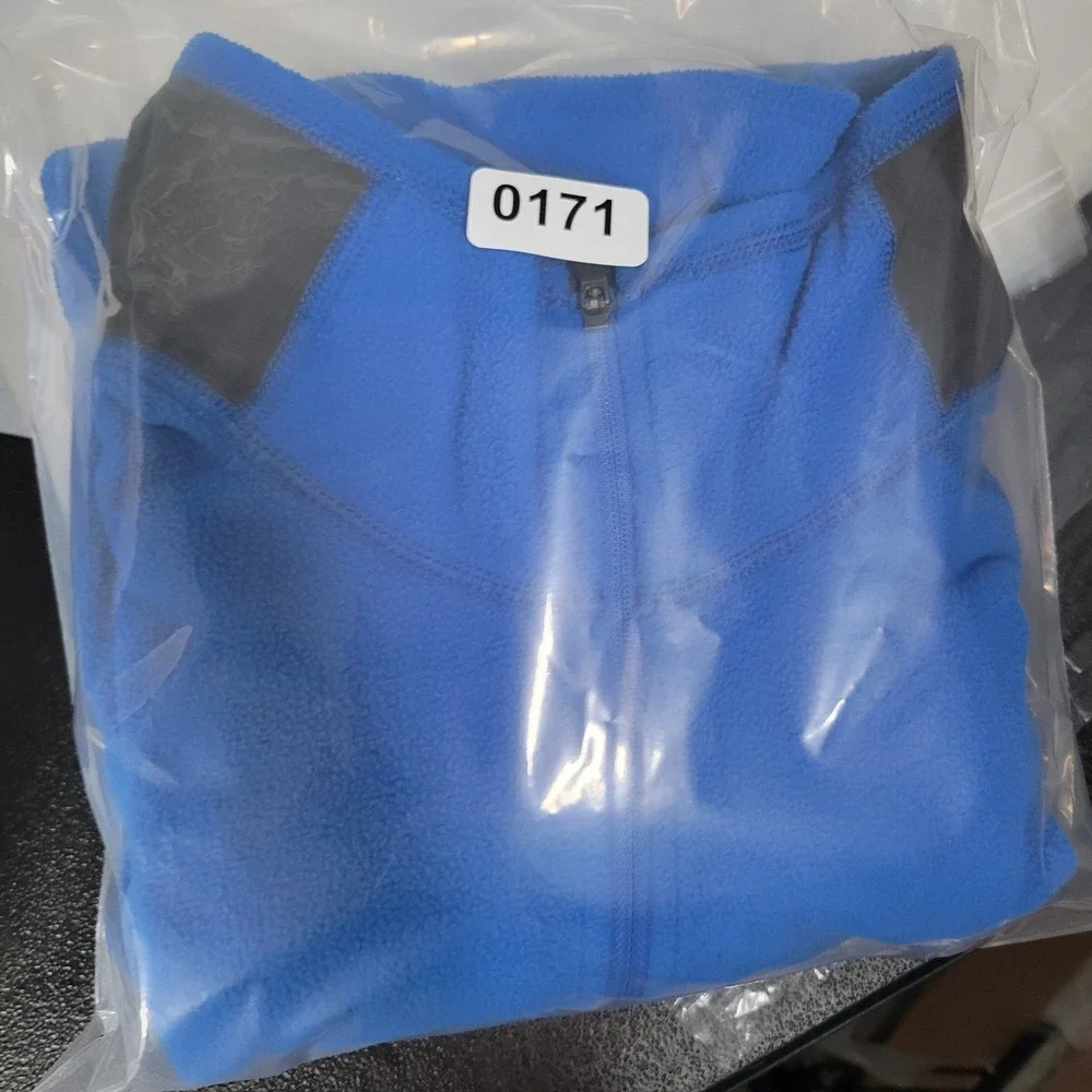 The North Face Fleece Pullover Mens XL Blue TKA 100 1/4 Zip Mock Neck Pocket